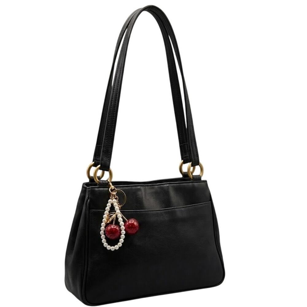 Leather Shoulder Bag Brass Hardware Coach Look Alike
